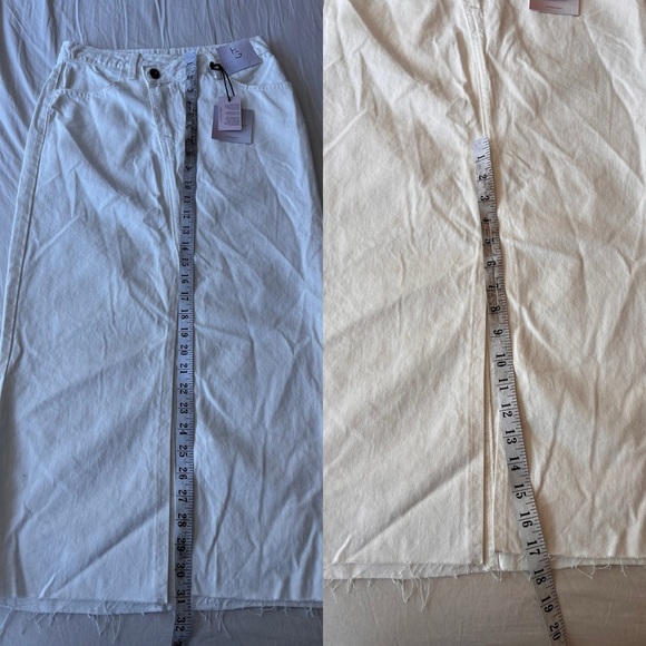 NWT Happily Grey White Denim Midi Skirt - Picture 13 of 14